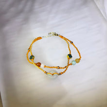 Load image into Gallery viewer, Rainbow Jade Lucky Buckle Adjustable Handwoven Bracelet 彩虹翡翠平安扣手编手链