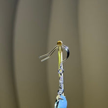 Load image into Gallery viewer, Larimar Drop Earrings 海纹石镶嵌耳钩