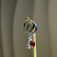 Load image into Gallery viewer, Orange Spessartine Garnet Drop Earrings 橙红石榴石耳钩