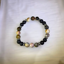 Load image into Gallery viewer, Picture Jasper Lava Beaded Bracelet 图画碧玉火山石手串