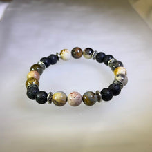 Load image into Gallery viewer, Picture Jasper Lava Beaded Bracelet 图画碧玉火山石手串