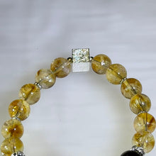 Load image into Gallery viewer, Citrine Golden Sheen Obsidian Rabbit Bracelet 黄水晶金眼黑曜石兔子手串