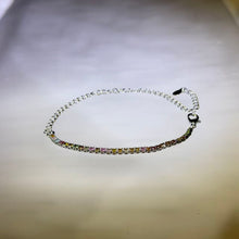 Load image into Gallery viewer, Rainbow Tourmaline Prong-Set Bracelet 彩虹碧玺镶嵌手链