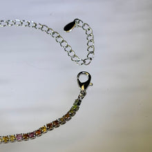 Load image into Gallery viewer, Rainbow Tourmaline Prong-Set Bracelet 彩虹碧玺镶嵌手链
