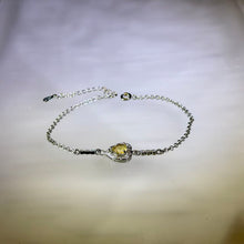 Load image into Gallery viewer, Citrine Heart Bracelet 黄水晶爱心镶嵌手链
