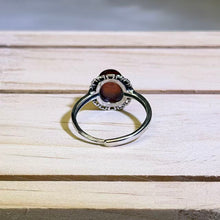 Load image into Gallery viewer, Orange Spessartine Garnet Adjustable Ring 橙红石榴石镶嵌活口戒指