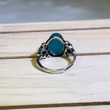 Load image into Gallery viewer, Amazonite Adjustable Silver Ring 天河石镶嵌活口银戒指