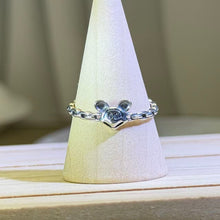 Load image into Gallery viewer, Mickey Adjustable Silver Ring 米奇活口银戒指