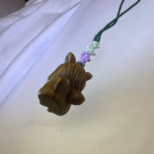Load image into Gallery viewer, Green Sandalwood Unicorn Charm 绿檀木独角兽挂饰