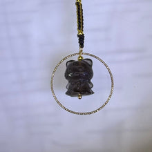 Load image into Gallery viewer, Smoky Quartz Mystic Cat Charm 茶晶猫小姐挂饰
