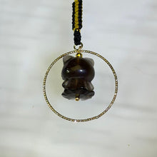 Load image into Gallery viewer, Smoky Quartz Mystic Cat Charm 茶晶猫小姐挂饰