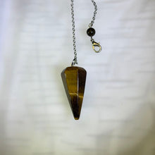 Load image into Gallery viewer, Yellow Tiger Eye Pendulum Charm 黄虎眼石灵摆挂饰