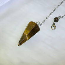 Load image into Gallery viewer, Yellow Tiger Eye Pendulum Charm 黄虎眼石灵摆挂饰