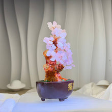 Load image into Gallery viewer, Rose Quartz Fortune Tree 粉水晶招财树