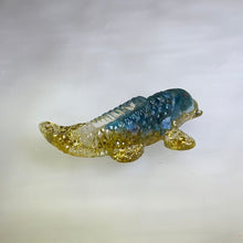 Load image into Gallery viewer, Blue Apatite Resin Koi Fish Figurine 蓝磷灰滴胶锦鲤摆件