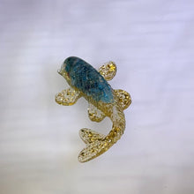 Load image into Gallery viewer, Blue Apatite Resin Koi Fish Figurine 蓝磷灰滴胶锦鲤摆件