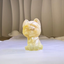 Load image into Gallery viewer, Giant Clam Shell Resin Puppy Figurine 砗磲滴胶小狗摆件