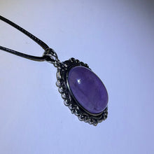 Load image into Gallery viewer, Amethyst Vintage Pendant Necklace 紫水晶复古吊坠项链