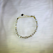 Load image into Gallery viewer, White Green Jade Adjustable Bracelet 白色淡绿色翡翠可调节手链