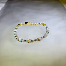 Load image into Gallery viewer, White Green Jade Adjustable Bracelet 白色淡绿色翡翠可调节手链