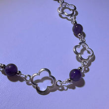 Load image into Gallery viewer, Amethyst Clover Necklace 紫水晶四叶草项链