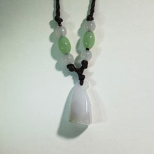Load image into Gallery viewer, White Jade Lotus Pod Necklace 白翡翠莲蓬项链