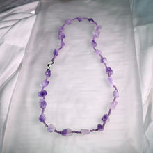 Load image into Gallery viewer, Amethyst Clover Hand-woven Necklace 紫水晶四叶草手编项链