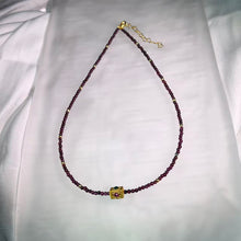 Load image into Gallery viewer, Purple Rhodolite Garnet Necklace 紫牙乌石榴石项链