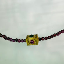 Load image into Gallery viewer, Purple Rhodolite Garnet Necklace 紫牙乌石榴石项链