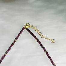 Load image into Gallery viewer, Purple Rhodolite Garnet Necklace 紫牙乌石榴石项链