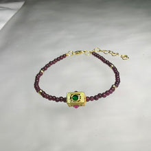 Load image into Gallery viewer, Purple Rhodolite Garnet Bracelet 紫牙乌石榴石手链