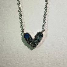 Load image into Gallery viewer, Blue Topaz Heart Necklace 蓝色托帕石心形项链