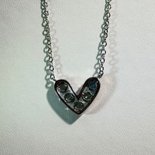 Load image into Gallery viewer, Blue Topaz Heart Necklace 蓝色托帕石心形项链