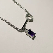 Load image into Gallery viewer, Amethyst Key Necklace 紫水晶钥匙项链