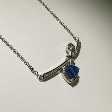 Load image into Gallery viewer, Kyanite Heart Necklace 蓝晶石爱心项链