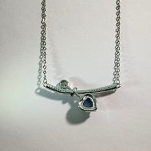 Load image into Gallery viewer, Kyanite Heart Necklace 蓝晶石爱心项链