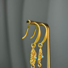 Load image into Gallery viewer, Amethyst Round Bead Drop Earrings 紫水晶圆珠耳坠