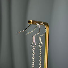 Load image into Gallery viewer, Orange Sunstone Lucky Buckle Drop Earrings 橙色太阳石平安扣耳坠