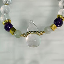 Load image into Gallery viewer, Clear Quartz Jade Gourd Beaded Bracelet 水晶翡翠葫芦手串