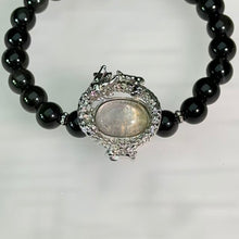 Load image into Gallery viewer, Rainbow Sheen Obsidian Phantom Quartz Beaded Bracelet 彩眼黑曜石幽灵水晶手串