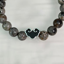Load image into Gallery viewer, Yooperlite Ruyi Charm Beaded Bracelet 火焰石如意手串