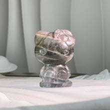 Load image into Gallery viewer, Fluorite Hello Kitty Carving 萤石凯蒂猫摆件