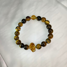 Load image into Gallery viewer, Tiger's Eye Citrine Beaded Bracelet 黄虎眼石黄水晶手串