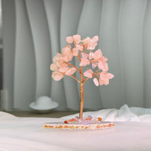 Load image into Gallery viewer, Rose Quartz Tree of Life 粉水晶生命之树摆件