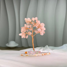 Load image into Gallery viewer, Rose Quartz Tree of Life 粉水晶生命之树摆件