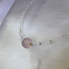 Load image into Gallery viewer, Rose Quartz Clear Quartz Harmony Necklace 粉水晶白水晶和谐项链