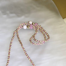 Load image into Gallery viewer, Cherry Blossom Agate Woven Cord Necklace 樱花玛瑙编织绳项链