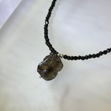 Load image into Gallery viewer, Smoky Quartz Pi Xiu Black Spinel Necklace 茶晶貔貅黑色尖晶石项链