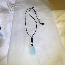 Load image into Gallery viewer, Aquamarine Raw Stone Woven Necklace 海蓝宝原石编织项链