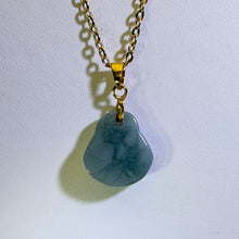 Load image into Gallery viewer, Blue Jade Laughing Buddha Necklace 蓝水翡翠弥勒佛项链